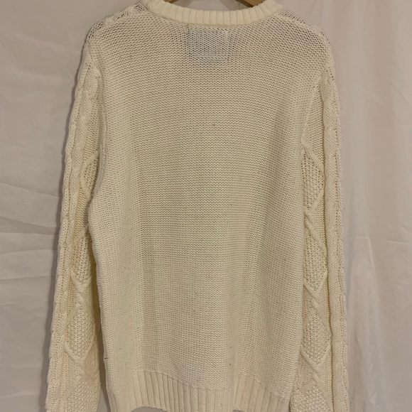 Chunk cable knit white sweater - Picture 2 of 4
